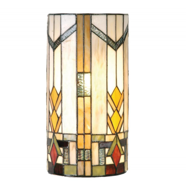 Tiffany wandlamp gekleurd glas 9907