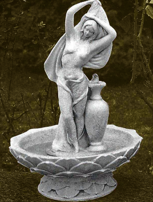 fontein met vrouw en kruik