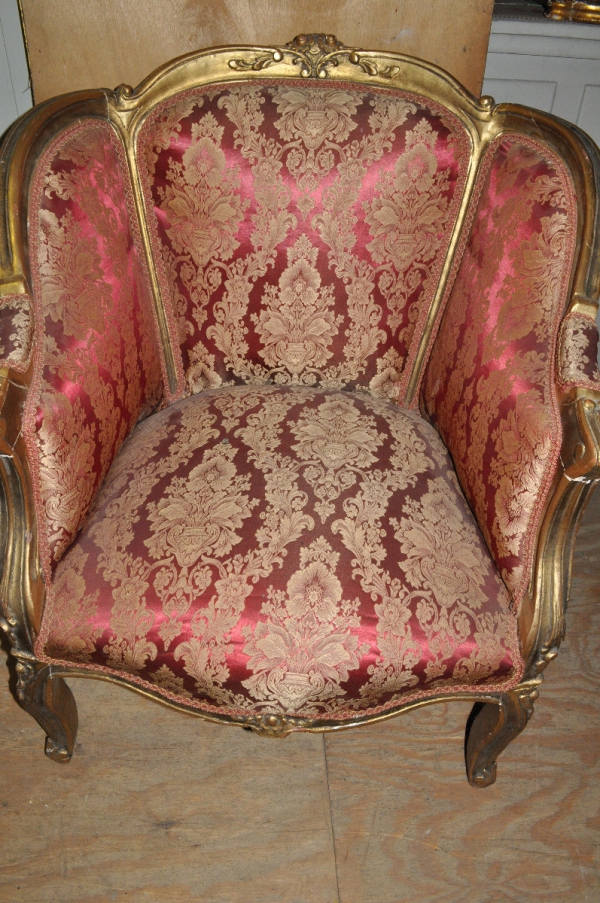 Op het randje Drama Algebra H7.179 Rode barok fauteuil met patroon - Elmo Dreams & Deco