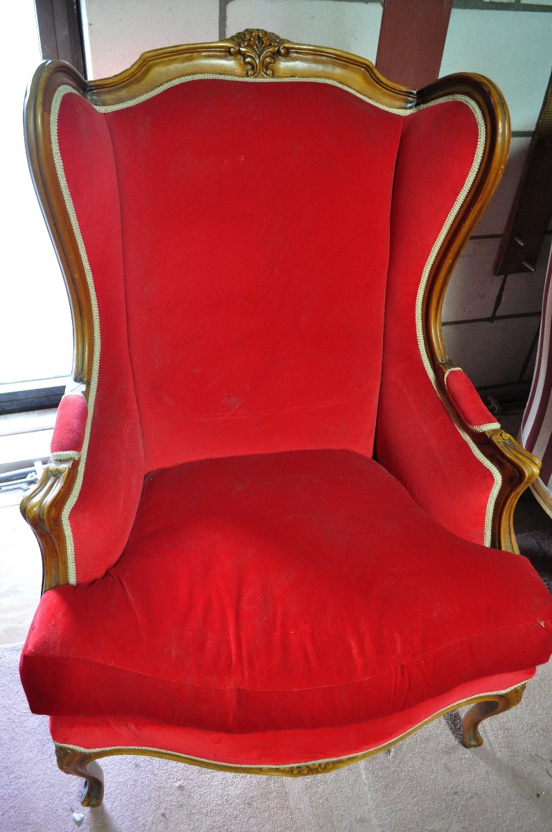 Omgekeerde knecht Opiaat H7.095 Rode fauteuil - Elmo Dreams & Deco
